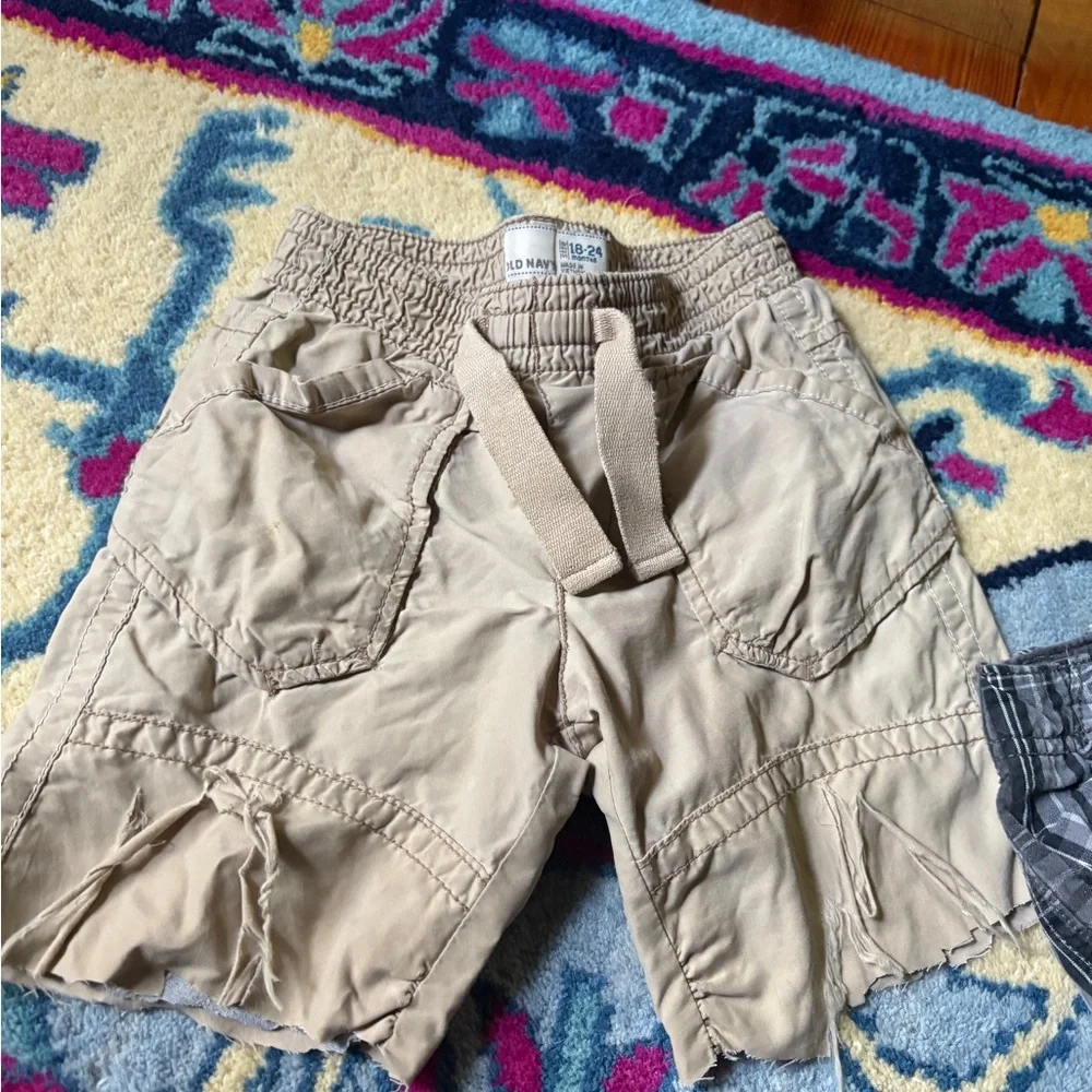 The Children's Place Cargo Shorts Bundle Navy Plaid Old Navy 18-24 months lot